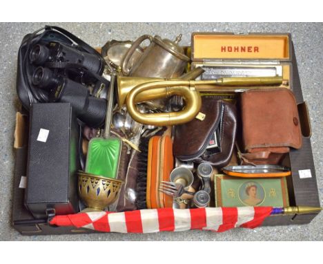 Boxes and Objects - a Lestrade stereoscopic viewer, with cards; Miranda 10x50 binoculars; others Pathescope 12x50; vintage ca