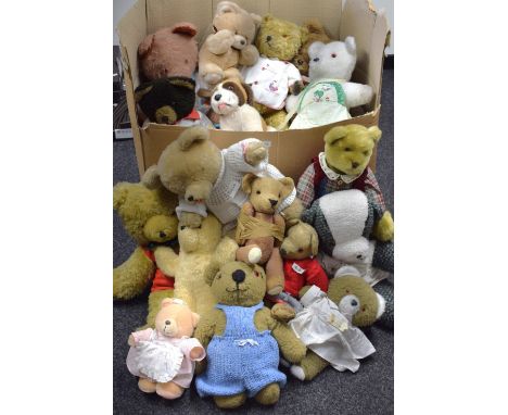 Teddy Bears - A Chad Valley gold plush teddy bear, stitched nose, padded limbs;  others, Steiff type, etc, large quantity