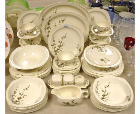 Midwinter Stylecraft pattern - comprehensive dinner service including eight dinner plates, tea plates, side plates, cruet, sa