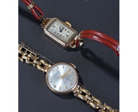 Avia and Rotary ladies gold wristwatches weight 24 grams