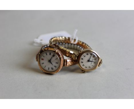 Two ladies 9ct wristwatches with one being "Rotary"