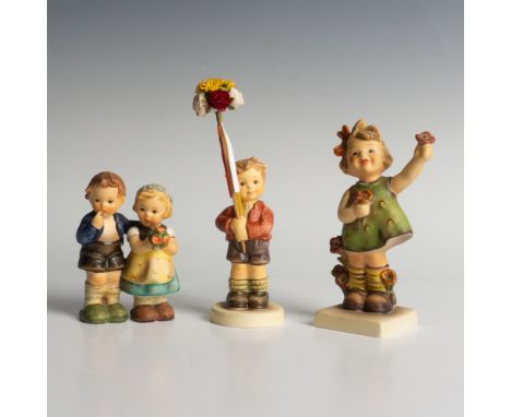 Lovely group of hand painted figures with a matte finish. Features children offering flowers. Includes: Ferdinand; We Congrat