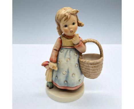 Matte finish. Features an adorable girl with a basket and her doll. Goebel Hummel backstamp. Includes the original box, dimen