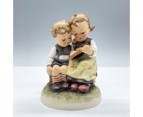 Matte finish. Depicts two children on learning session. Goebel backstamp. Includes the original box, dimensions: 3.5''L x 5''
