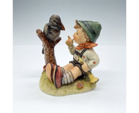 This figurine depicts a young boy with a golden horn singing to a crow. Goebel backstamp. TMK#6. Issued: 1979-1990Dimensions:
