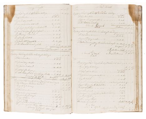 18th century Cavalry Officer.- McDowall (Captain) &amp; KARR (Thomas, Sergeant) Account Book, 138 pp. excluding blanks, ruled