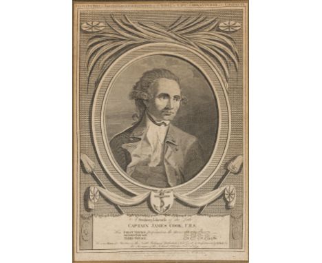 NO RESERVE Cook (Capt. James).- Thornton (B.) Portrait of Capt. James Cook, copper-engraved frontispiece on wove paper, decor