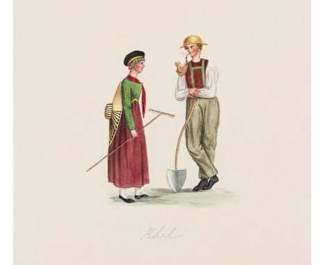 Europe.- Costume.- English School (circa 1820-1830) A group of 32 European costume studies, from eastern France, Switzerland,