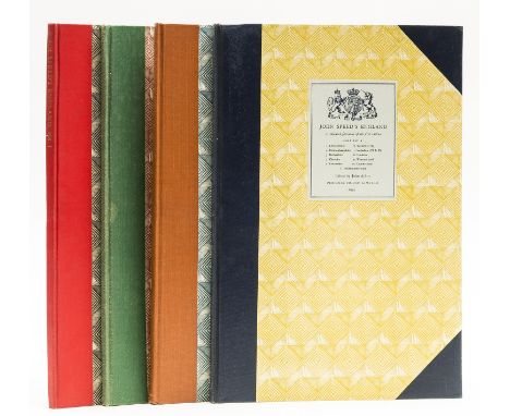 NO RESERVE Britain.- Arlott (John) John Speed's England A Coloured Facsimile of the First Edition, 4 vol.,  maps and illustra