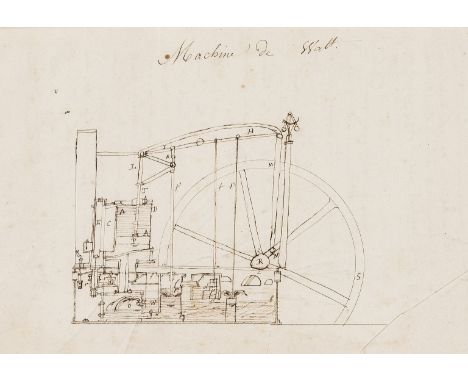 Scientific Notes.- Cahiers de mon grand-père Casimir Devina, manuscript in French, 74pp., 2 full page pen and ink drawings of