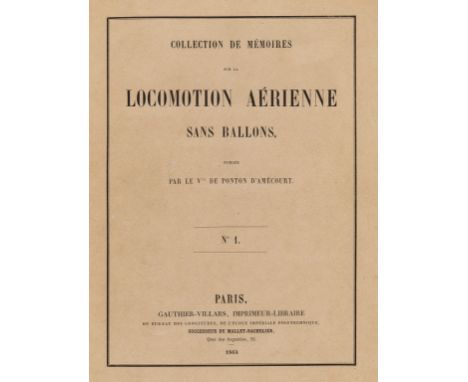NO RESERVE Aeronautics.- Helicopters.- Ponton d'Amécourt (Gustave, Vicomte de) Collection de mémoires sur la Locomotion aérie