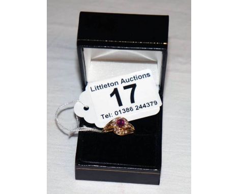 18ct ruby and diamond set ring - Estimate £250 to £350