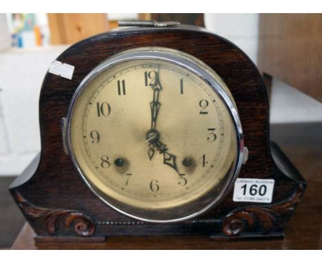 Oak mantle clock
