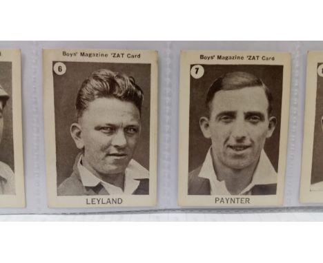 BOYS MAGAZINE, cricket, complete (2), Zat cards, Famous Cricketers (inc. Baden Powell), VG, 21