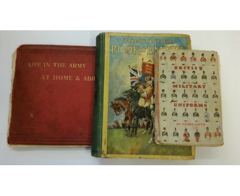 MILITARY, books, Life in the Army ay Home a&amp; Abroa, full-page sketches by Simkin (many pages loose); The Wonder Book of E