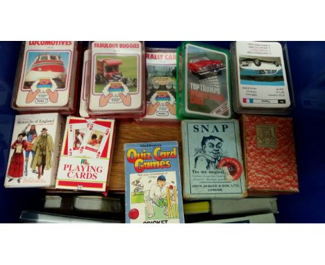 EPHEMERA, card games &amp; playing cards, mainly complete, inc. Russell Miniature (4), Mickey Mouse, Wild West, Donald Duck, 