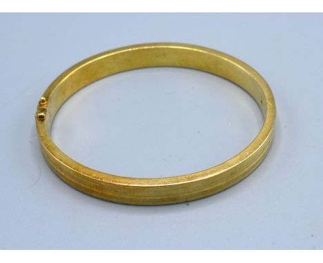 A 14ct Gold Bangle of plain form 27.6 gms 