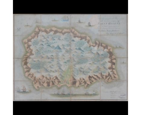 R. Kirkwood after Lt R.P. Read, This Geographical Plan of the Island and Forts of St. Helena, a linen-backed folding map, pub