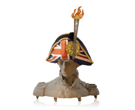 LONDON 2012 OLYMPIC GAMES: UNION JACK BICORN HAT FROM NELSON'S COLUMN 2012, DESIGNED BY SYLVIA FLETCHER FOR LOCK AND CO. Mode