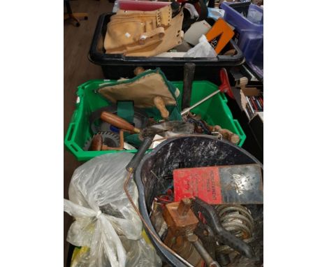 3 BOXES OF ASSORTED TOOLS INC SAW BLADES ETC
