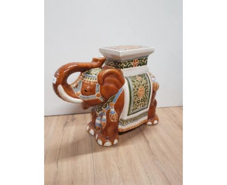 CERAMIC ELEPHANT PLANT STAND