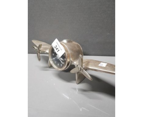 METAL CLOCK AIRPLANE