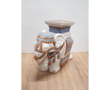 CERAMIC ELEPHANT PLANT STAND