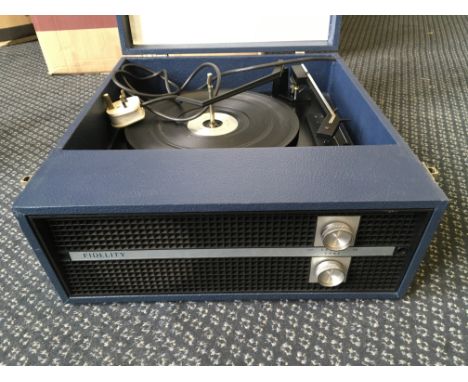 A Fidelity record player.