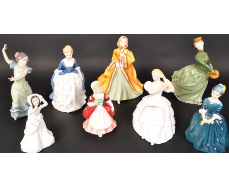 A collection of vintage 20th Century Royal Doulton English bone china. Comprising of Rachel HN2919, Helen 2994,, Cherie HN234