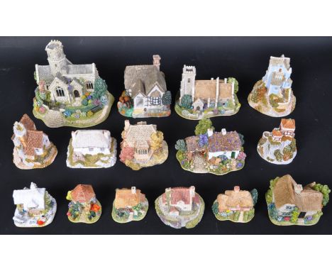 A collection of British made Lilliput lane house cottage figurines. Comprising of lead kindly light, All things bright &amp; 
