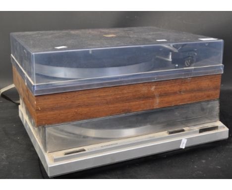 A 20th century Pioneer PL-960 vinyl LP record player turntable, serial no. FF 13506, together with an AR turntable.&nbsp;