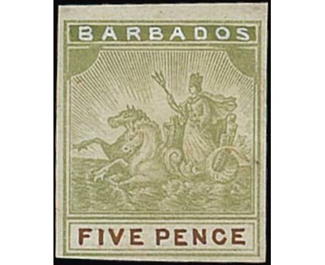 Barbados1892-1903 Seal of Colony IssueEssay Proofs The following twenty-three lots all similar to the issued design but show 