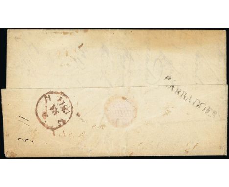 BarbadosEarly Letters and Handstamps1810 (20 Nov.) entire letter from Trinidad to London, rated "4/-" and showing, on reverse