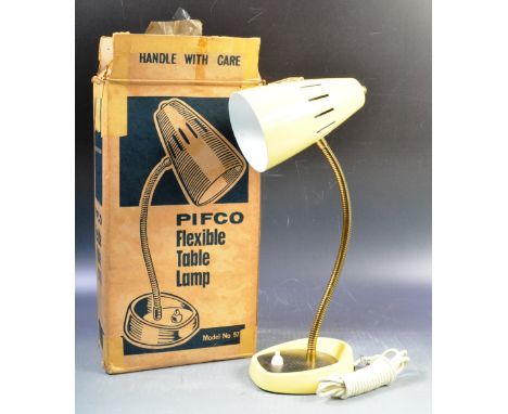 Pifco - Model 971 - An original 1960's retro vintage gooseneck desk lamp / reading lamp light by Pifco&nbsp; The lamp finishe