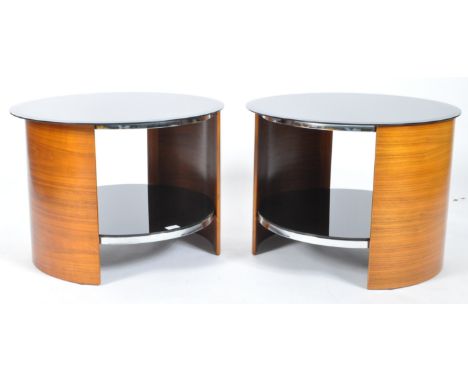 Jual San Furnishings -&nbsp; Marino - A matching pair of contemporary&nbsp;minimalistic side / lamp occasional tables of styl