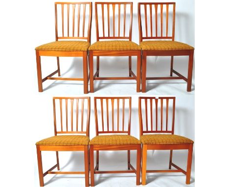 AH McIntosh &amp; Co of Kirkaldy - Model T8 - A matching set of six retro vintage 20th Century designer teak wood dining / si