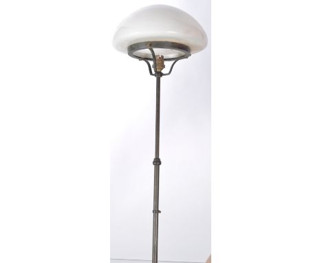 An antique vintage early 20th Century 1930's Art Deco telescopic rise and fall ceiling light lamp having a telescopic column 