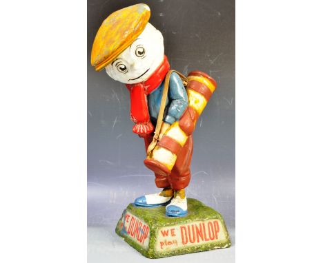 Dunlop - We Play Dunlop - A rare retro vintage 20th Century advertising point of sale shop display papier mache figurine depi