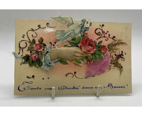 An interesting group of vintage and antique Valentines, the earliest example being 1851 and containing a hand written poem, a