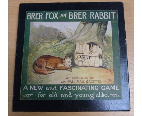 BRER FOX AN` BRER RABBIT.  A precursor to Monopoly. "A New and Fascinating Game for old and young alike". Printed and Publish