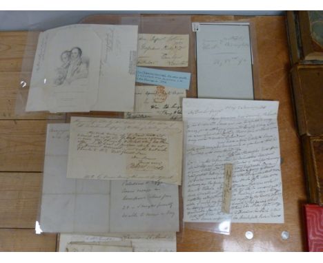 Manuscript Letters.&nbsp;&nbsp;Short letter from John McGregor (of Rob Roy Canoe fame); fragment of letter from journalist &a