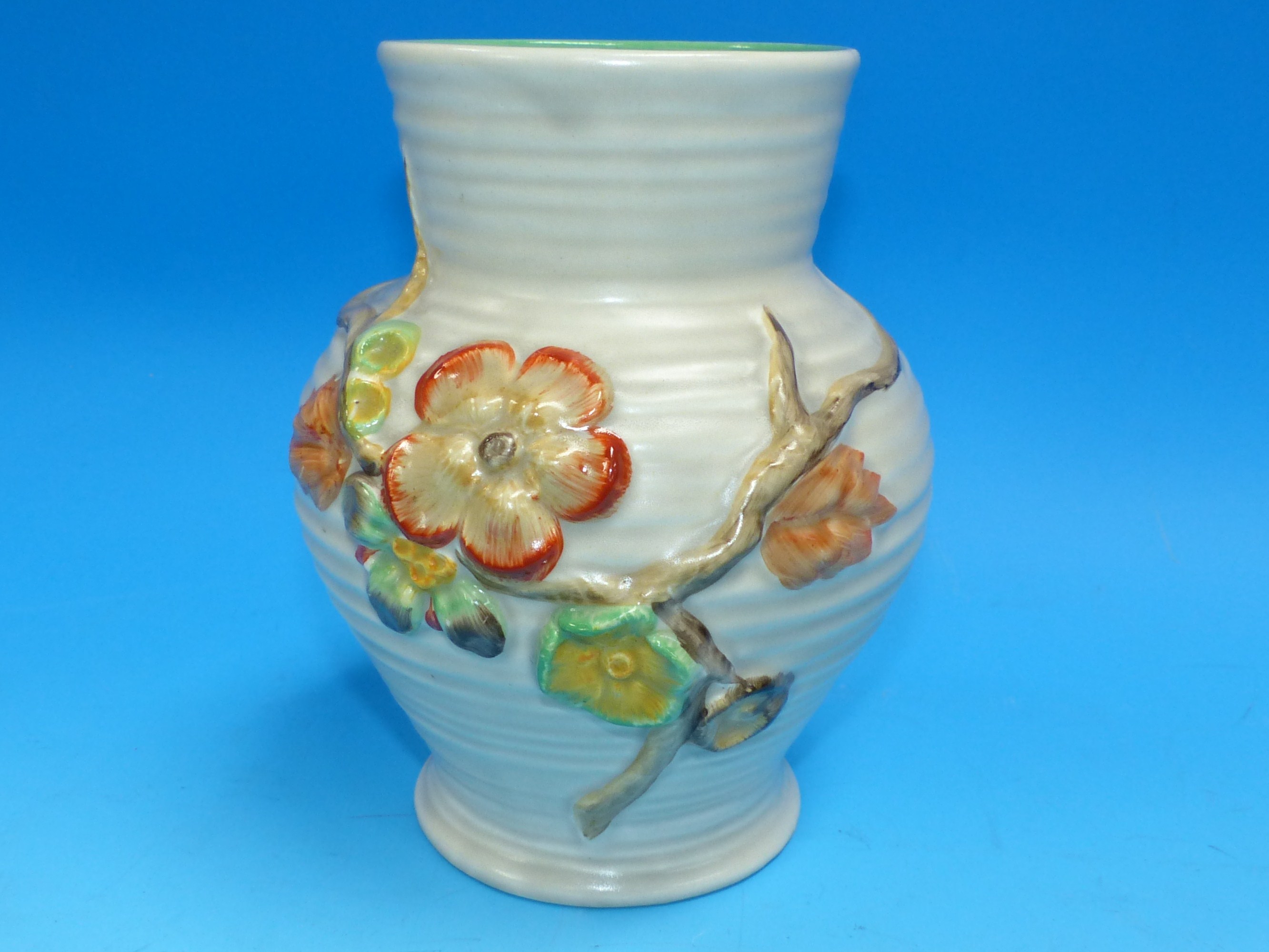 A Clarice Cliff vase, Newport Pottery No. 912, height 7"