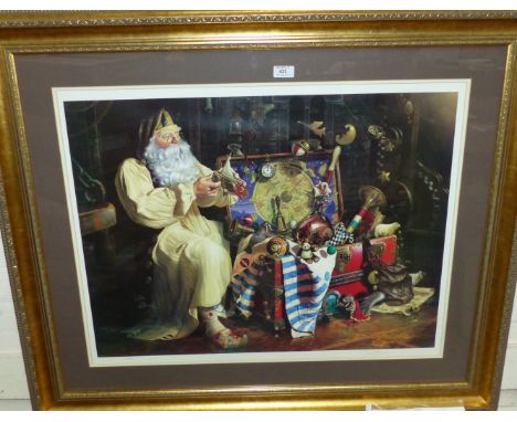 Dean Morrissey 1951:  "The Dreamer's Trunk", artist signed limited edition print 1006/1500, with certificate, framed and glaz