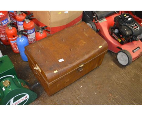 A japanned trunk 