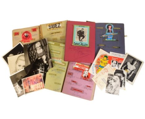 Autographs - Theatre Royal, Bath - a large collection of c1970s autographs spanning three large Scrap Book albums. Each page 