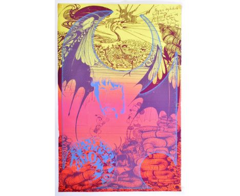 Music Poster - The Crazy World Of Arthur Brown - a scarce 1967 silkscreen printed psychedelic music poster, as designed by Ha