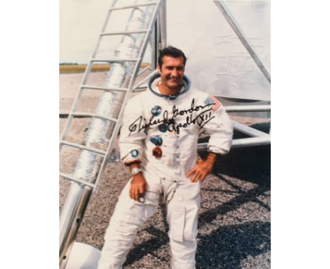 Space Exploration - Apollo XII - Richard 'Dick' F. Gordon - Apollo 12 command module pilot. Autographed 8x10" photograph of G