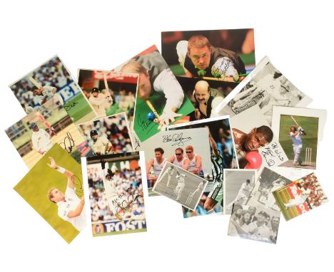 Sport - a collection of signed photographs relating to various sporting stars. Includes: Gene Sarazen (golf), Stephen Hendry 