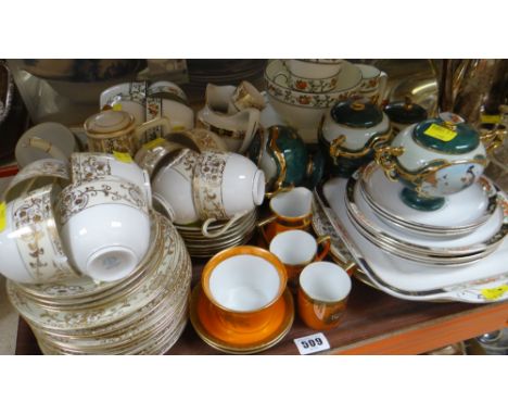 TRAY OF MIXED NORITAKE TEAWARE together with vintage Collingwood bone china, part tea service ETC