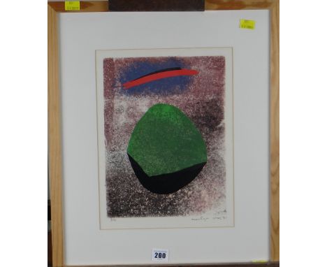 MARTYN JONES limited edition (8/77) colour print - abstract, singed and dated 91, 33 x 25cms